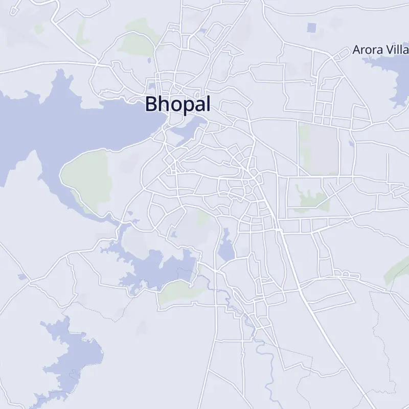 Street map of Bhopal marking Dr Prashant Nema in JK Road.