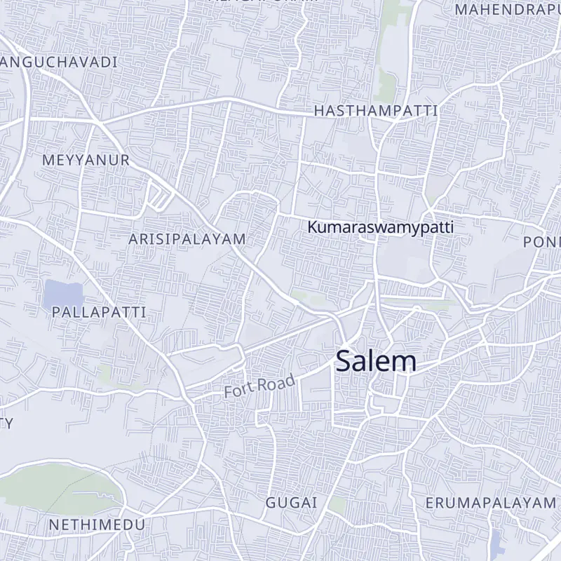 Street map of Salem with 9 numbered pins, one for each clinic in the list.
